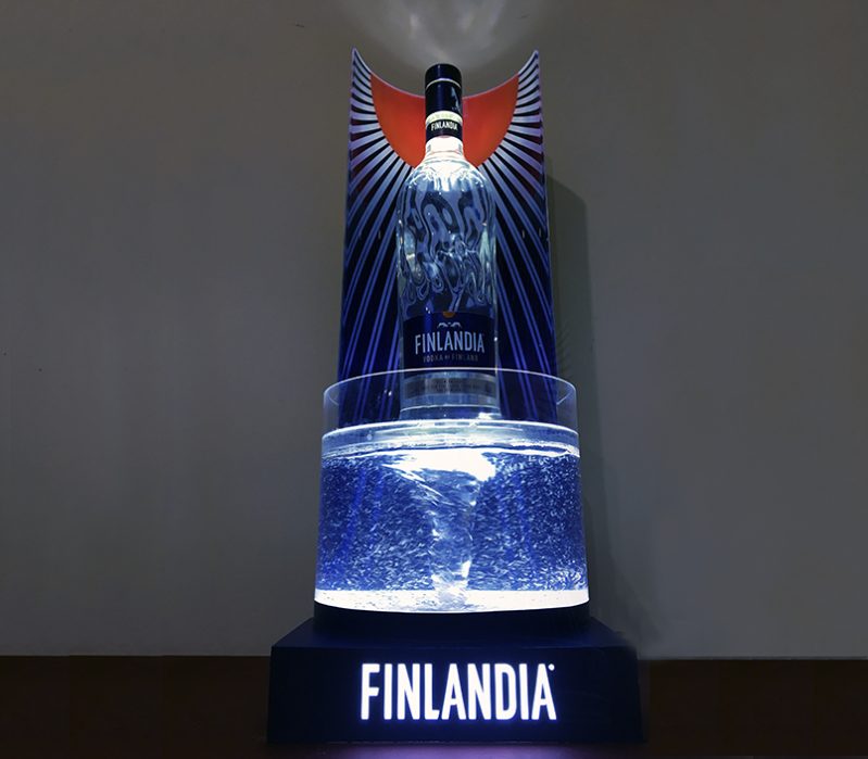 Підставка з вихором та підсвіткою під пляшку Finlandia